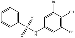 N-(3,5-二溴-4-羟基苯基)苯磺酰胺, 51767-46-5, 结构式