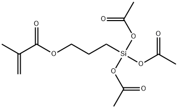 2-メチルプロペン酸3-[トリス(アセチルオキシ)シリル]プロピル 化学構造式
