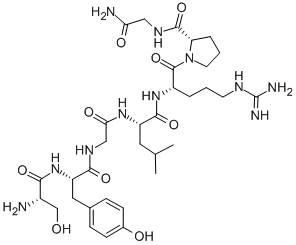 H-SER-TYR-GLY-LEU-ARG-PRO-GLY-NH2 Structure