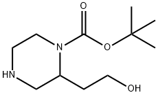tert-butyl 2-(2-Hydroxyethyl)piperazine-1-carboxylate Struktur
