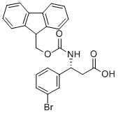 FMOC-(R)-3-AMINO-3-(3-BROMO-PHENYL)-PROPIONIC ACID Struktur