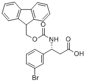 FMOC-(R)-3-AMINO-3-(3-BROMO-PHENYL)-PROPIONIC ACID Structure