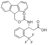 FMOC-(R)-3-AMINO-3-(2-TRIFLUOROMETHYL-PHENYL)-PROPIONIC ACID Structure