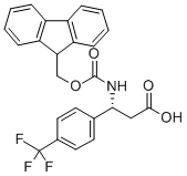FMOC-(R)-3-氨基-3-(4-三氟甲基苯基)-丙酸 结构式