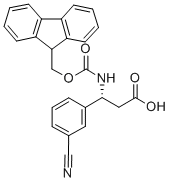 (R)-FMOC-Β-PHE(3-CN)-OH 结构式