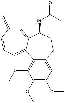 N-[[(S)-5,6,7,9-テトラヒドロ-1,2,3-トリメトキシ-9-オキソベンゾ[a]ヘプタレン]-7-イル]アセトアミド 化学構造式