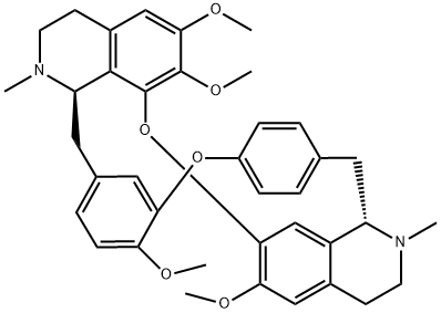 (1S)-6,6',7,12-テトラメトキシ-2,2'-ジメチルベルバマン 化学構造式