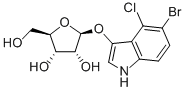 5-BROMO-4-CHLORO-3-INDOXYL-BETA-D-RIBOFURANOSIDE Struktur