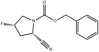 N-CBZ-CIS-4-FLUORO-L-PROLINONITRILE Structure