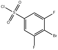 4-ブロモ-3,5-ジフルオロベンゼンスルホニルクロリド 化学構造式
