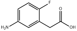 5-アミノ-2-フルオロフェニル酢酸 化学構造式