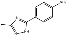 4-(5-メチル-4H-1,2,4-トリアゾール-3-イル)アニリン 化学構造式