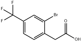 2-溴-4-三氟甲基苯乙酸, 518070-15-0, 结构式