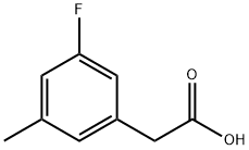 3-フルオロ-5-メチルフェニル酢酸 化学構造式