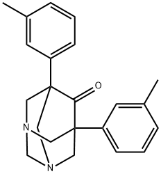 1,5-Bis(m-tolyl)-3,7-diazaadamantan-9-one Struktur