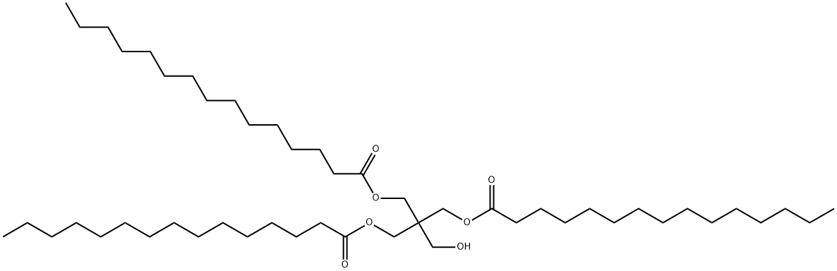 Dipentadecanoic acid 2-(hydroxymethyl)-2-[(pentadecanoyloxy)methyl]-1,3-propanediyl ester 结构式