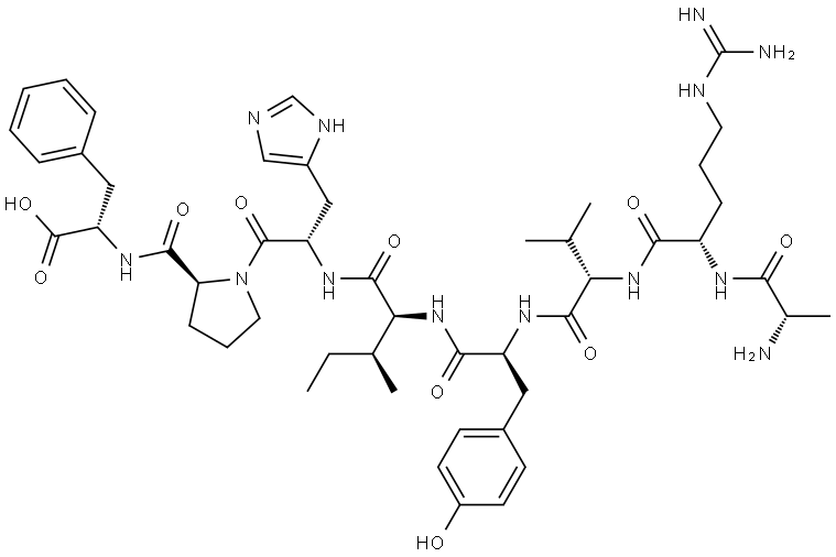 ANGIOTENSIN 1/2 + A (2 - 8),51833-76-2,结构式