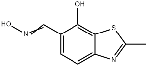 6-Benzothiazolecarboxaldehyde,7-hydroxy-2-methyl-,oxime(9CI) Struktur