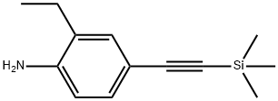Benzenamine, 2-ethyl-4-[(trimethylsilyl)ethynyl]- (9CI) Struktur