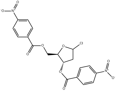 1-CHLORO-3,5-DIPARANITROBENZOYL-2-DEOXY-D-RIBOSE Struktur