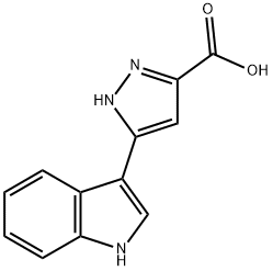 1H-pyrazole-3-carboxylic acid, 5-(1H-indol-3-yl)- 结构式
