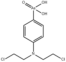 4-[N,N-Bis(2-chloroethyl)amino]phenylarsonic acid Struktur