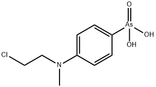 [4-[2-クロロエチル(メチル)アミノ]フェニル]アルソン酸 化学構造式