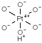 Dihydrogen hexahydroxyplatinate Struktur