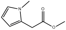 1-メチルピロール-2-酢酸 メチル 化学構造式