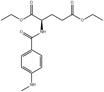 N-[4-(メチルアミノ)ベンゾイル]-D-グルタミン酸ジエチル 化学構造式