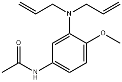 3-(N,N-二烯丙基)氨基-4-甲氧基乙酰苯胺, 51868-45-2, 结构式