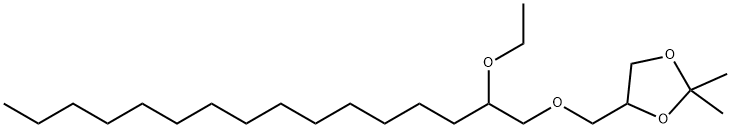 4-[[(2-Ethoxyhexadecyl)oxy]methyl]-2,2-dimethyl-1,3-dioxolane 结构式