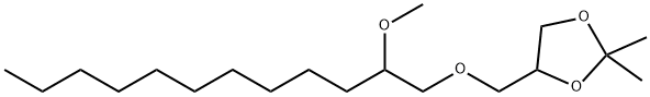 4-[[[2-(Methoxy)dodecyl]oxy]methyl]-2,2-dimethyl-1,3-dioxolane 结构式