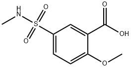 2-メトキシ-5-[(メチルアミノ)スルホニル]安息香酸 化学構造式