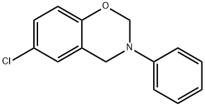 3-Phenyl-6-chloro-3,4-dihydro-2H-1,3-benzooxazine 结构式