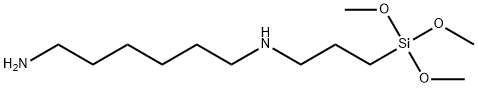 [3-(6-アミノヘキシルアミノ)プロピル]トリメトキシシラン 化学構造式
