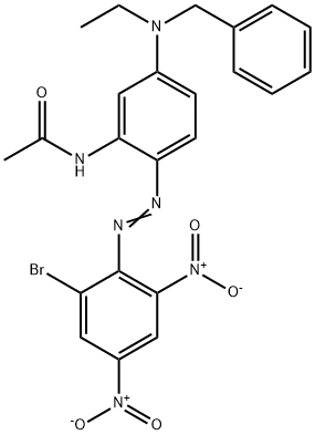 N-[2-[(2-Bromo-4,6-dinitrophenyl)azo]-5-[ethyl(phenylmethyl)amino]phenyl]acetamide Structure