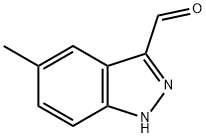 5-メチル-1H-インダゾール-3-カルブアルデヒド 化学構造式