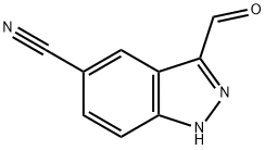 5-CYANO INDAZOLE-3-CARBOXALDEHYDE Structure