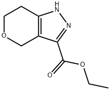 1,4,6,7-テトラヒドロピラノ[4,3-C]ピラゾール-3-カルボン酸エチル 化学構造式
