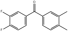 3,4-DIFLUORO-3',4'-DIMETHYLBENZOPHENONE Struktur