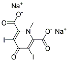1,4-ジヒドロ-3,5-ジヨード-1-メチル-4-オキソ-2,6-ピリジンジカルボン酸二ナトリウム 化学構造式