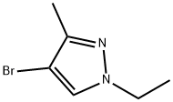4-ブロモ-1-エチル-3-メチル-1H-ピラゾール 化学構造式