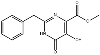 2-BENZYL-5,6-DIHYDROXY-PYRIMIDINE-4-CARBOXYLIC ACID METHYL ESTER Struktur