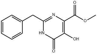 2-BENZYL-5,6-DIHYDROXY-PYRIMIDINE-4-CARBOXYLIC ACID METHYL ESTER Structure