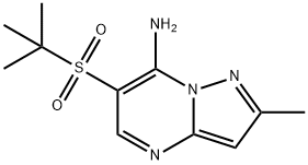 6-(TERT-BUTYLSULFONYL)-2-METHYLPYRAZOLO[1,5-A]PYRIMIDIN-7-AMINE Struktur