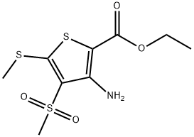 ETHYL 3-AMINO-4-(METHYLSULFONYL)-5-(METHYLTHIO)THIOPHENE-2-CARBOXYLATE Struktur