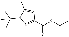 1-TERT-ブチル-5-メチル-1H-ピラゾール-3-カルボン酸エチル 化学構造式