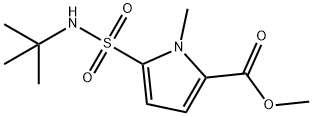METHYL 5-[(TERT-BUTYLAMINO)SULFONYL]-1-METHYL-1H-PYRROLE-2-CARBOXYLATE 化学構造式