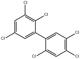2,2',3,4',5,5'-ヘキサクロロビフェニル 化学構造式